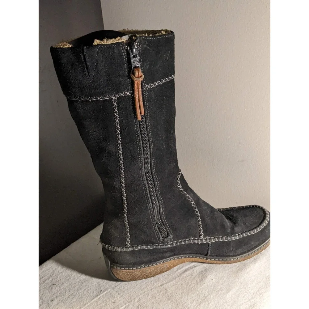 Timberland Fauna Waterproof Black Suede Boots Womens US 6 - Picture 7 of 8